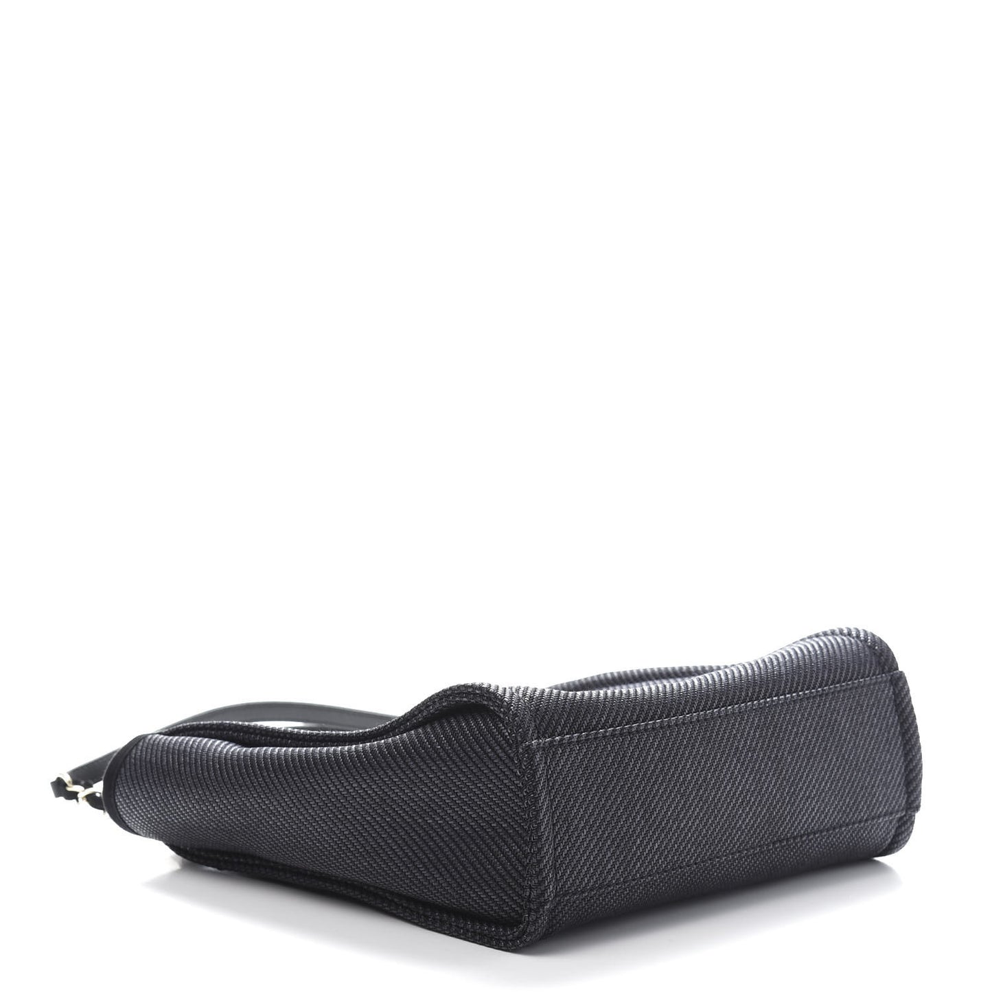 Mixed Fibers Calfskin Mini Deauville Tote Black