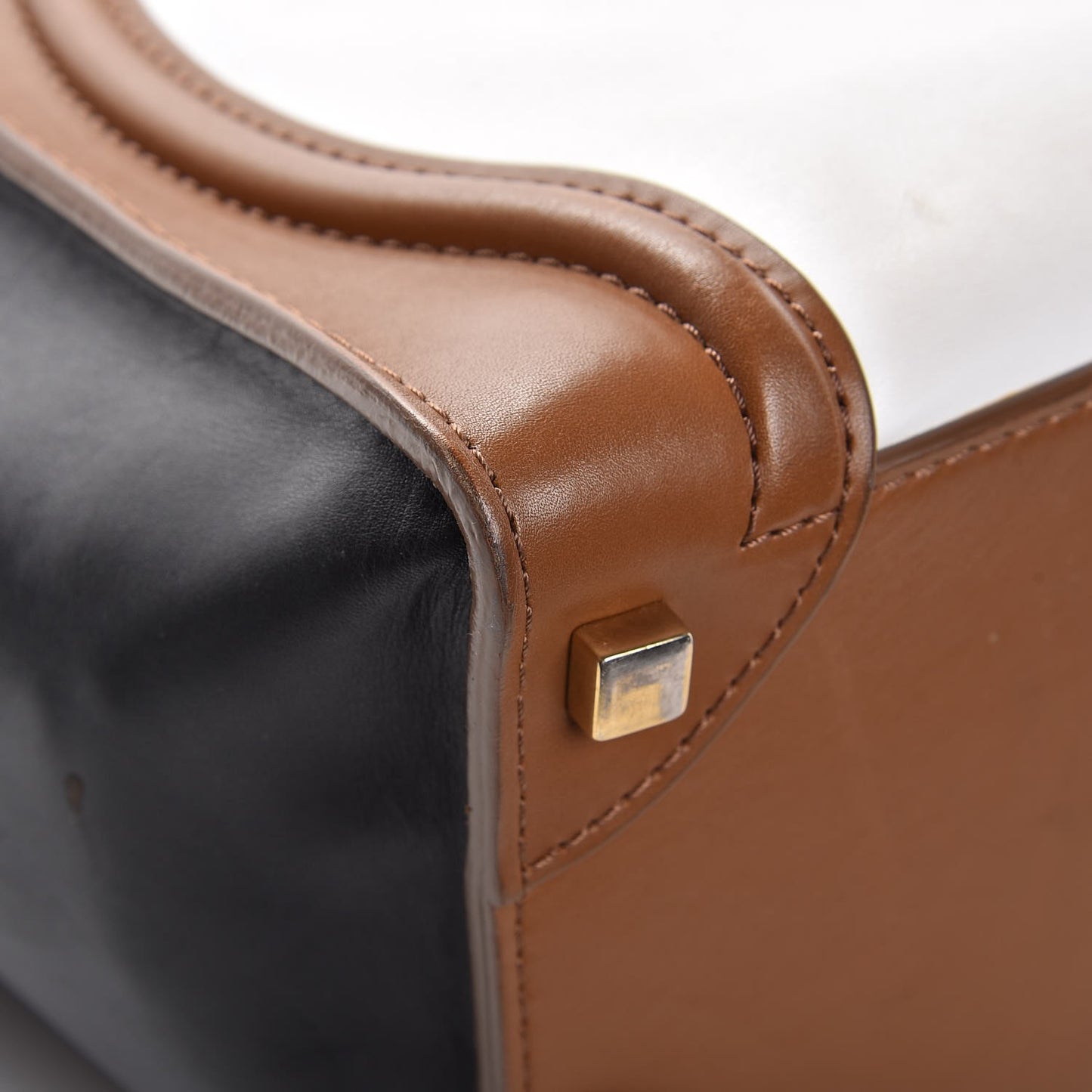 Smooth Calfskin Tri-color Micro Luggage Brown