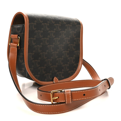 Celine Triomphe Canvas Medium Folco Bag Tan 3 of 9