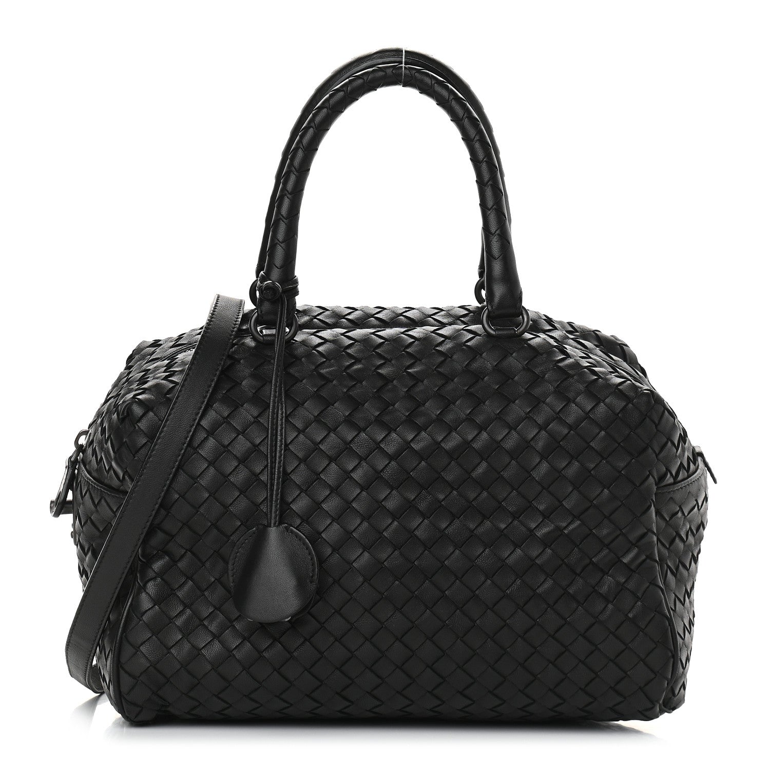 Bottega Veneta Nappa Intrecciato Boston Black 1 of 9
