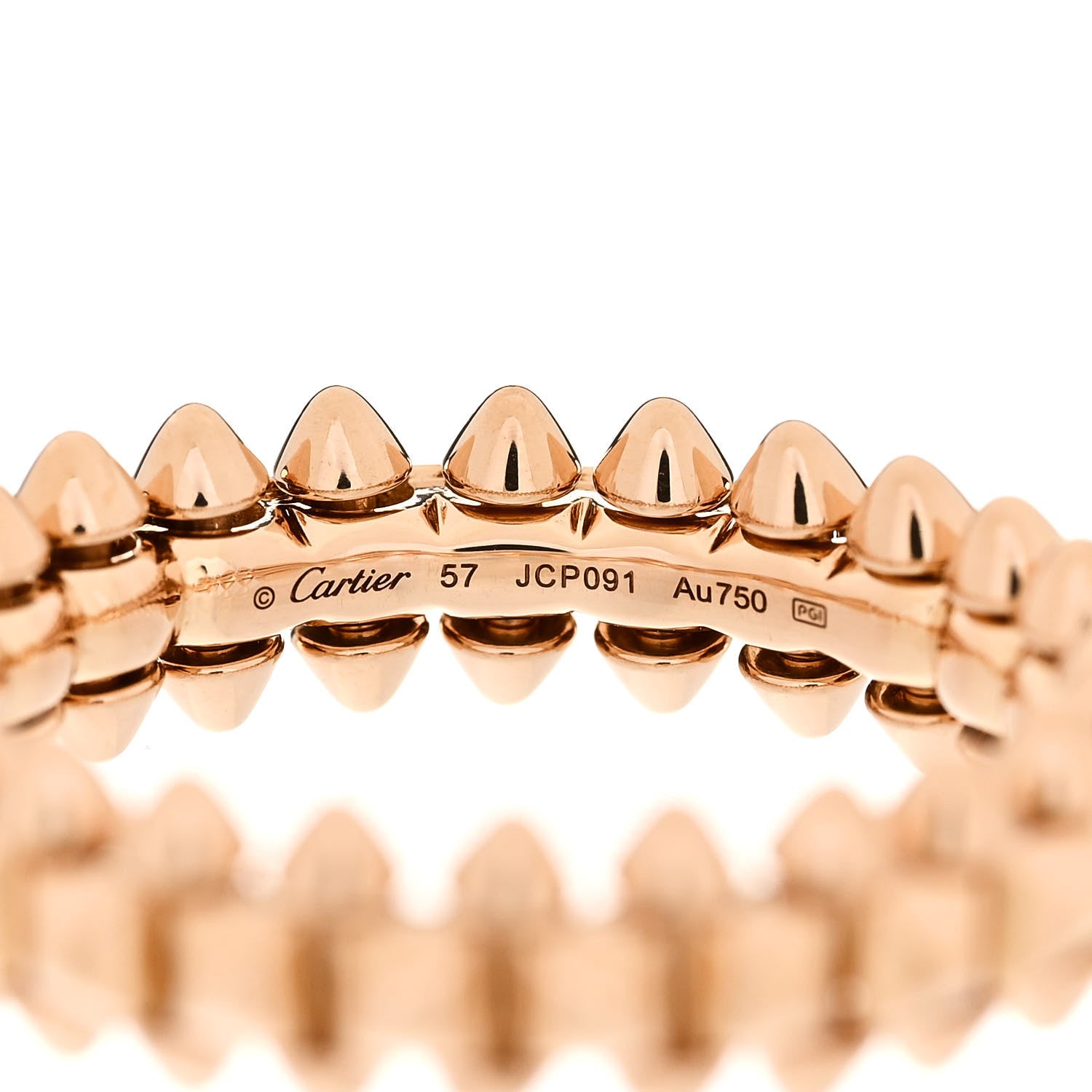 Cartier 18K Pink Gold SM Clash De Cartier Ring 57 8 4 of 5