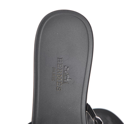 Hermes Rubber Chaine d'Ancre Rivage Sandals 35 Black 7 of 10