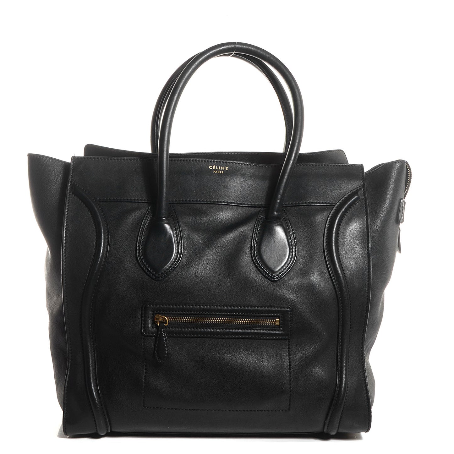 Smooth Calfskin Medium Luggage Black