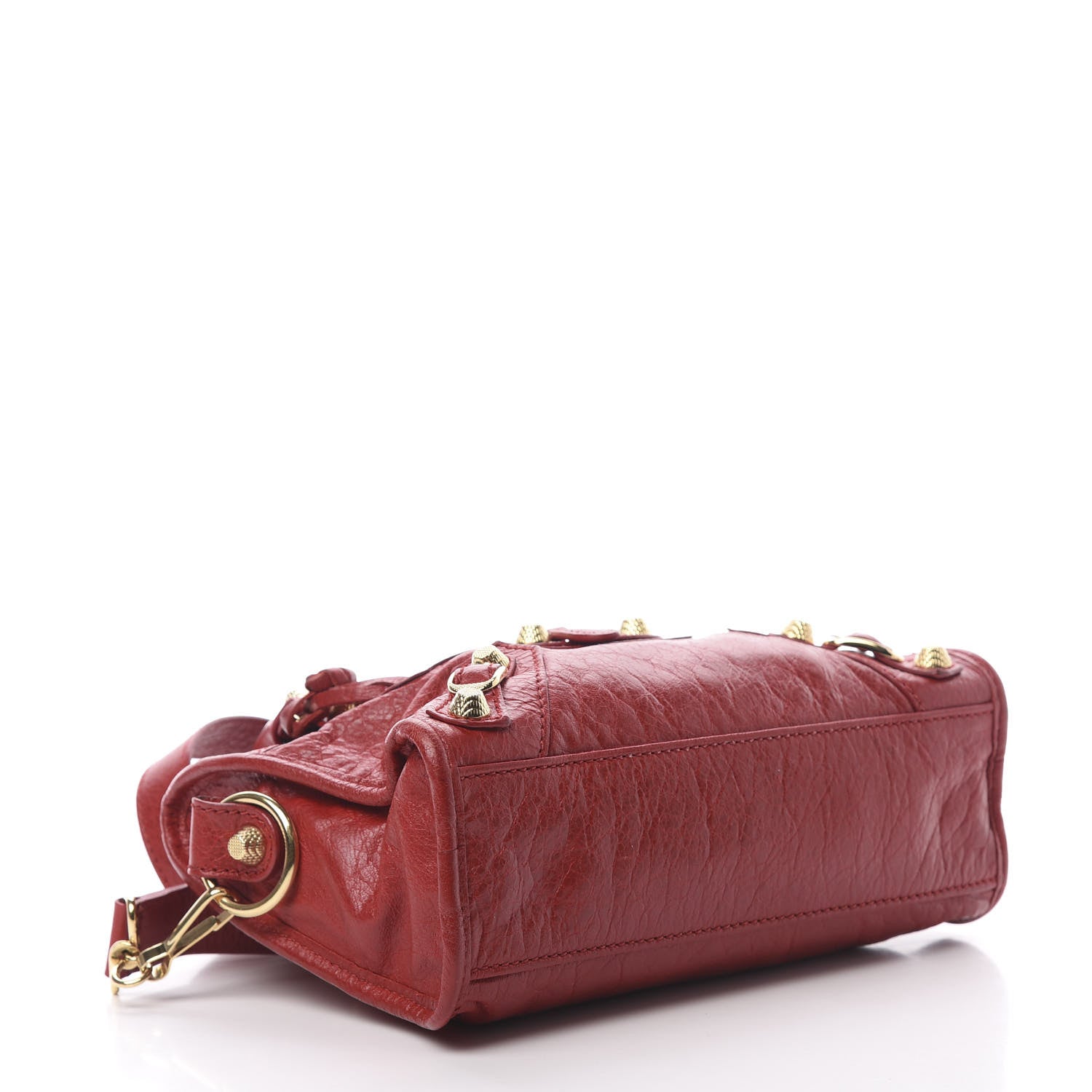 Balenciaga Agneau Giant 12 Gold Hardware Mini City Rouge Lipstick 5 of 11