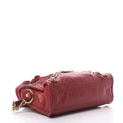 Balenciaga Agneau Giant 12 Gold Hardware Mini City Rouge Lipstick 5 of 11