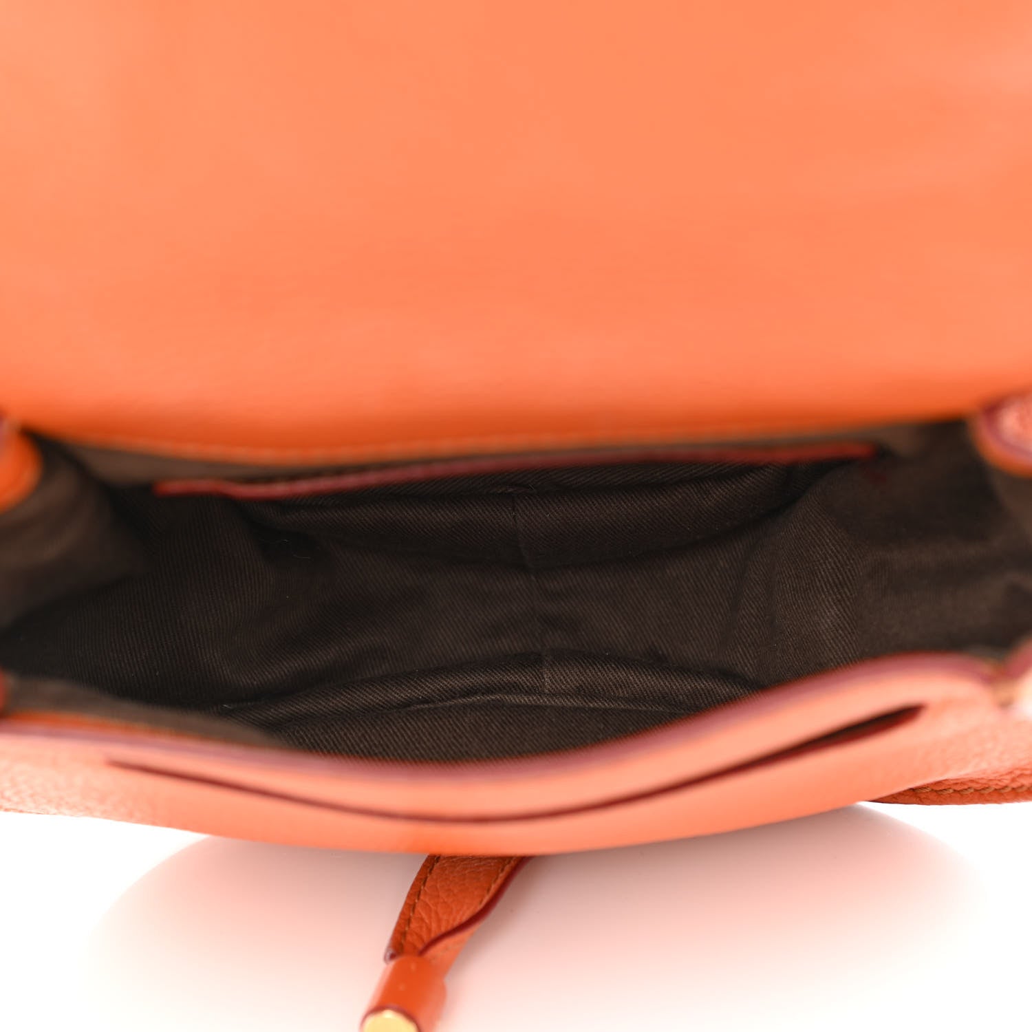 Chloe Calfskin Mini Marcie Round Crossbody Bag Orange 5 of 10