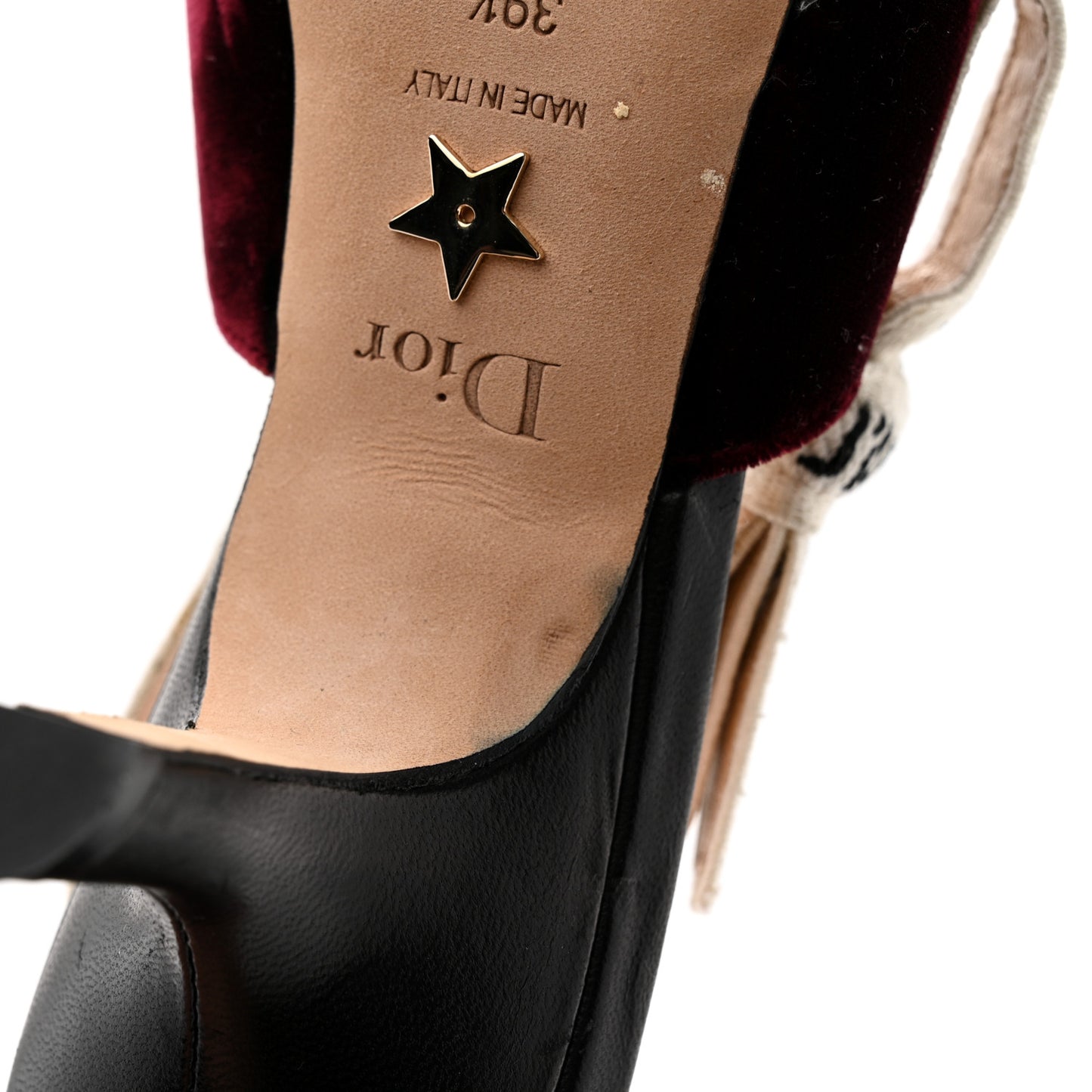 Velvet Ribbon J'Adior Slingback 65mm Pumps 39.5 Deep Amaranth