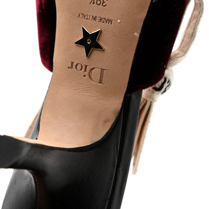 Christian Dior Velvet Ribbon J'Adior Slingback 65mm Pumps 39.5 Deep Amaranth 10 of 11