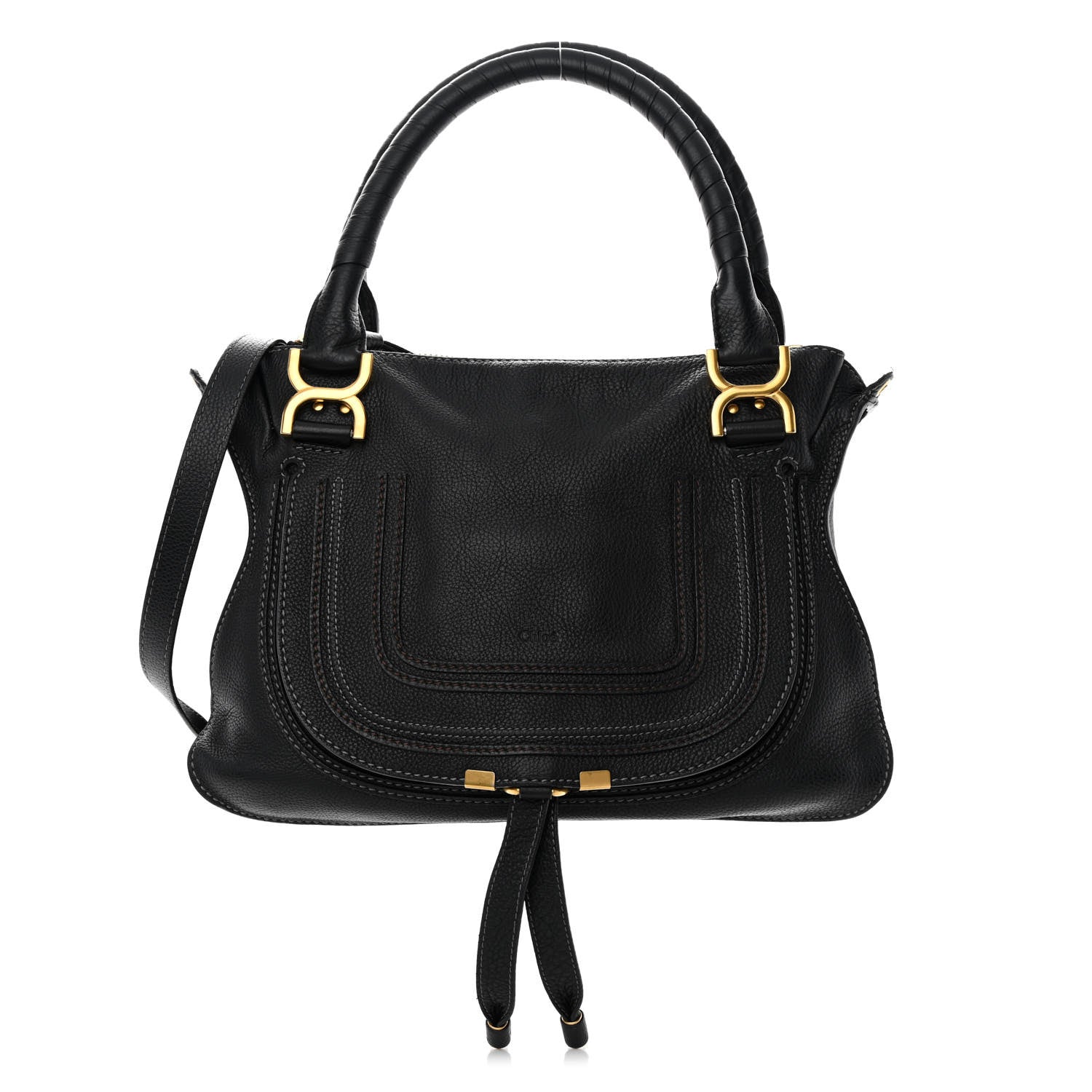 Chloe Calfskin Medium Marcie Satchel Black 1 of 18