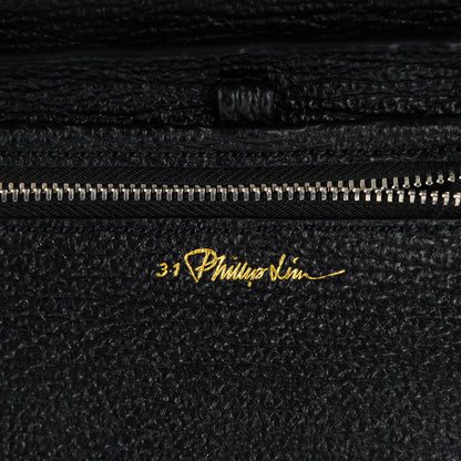 3.1 Phillip Lim 3.1 Textured Calfskin Elaphe Snakeskin Mini Pashli Satchel Natural Black 6 of 8