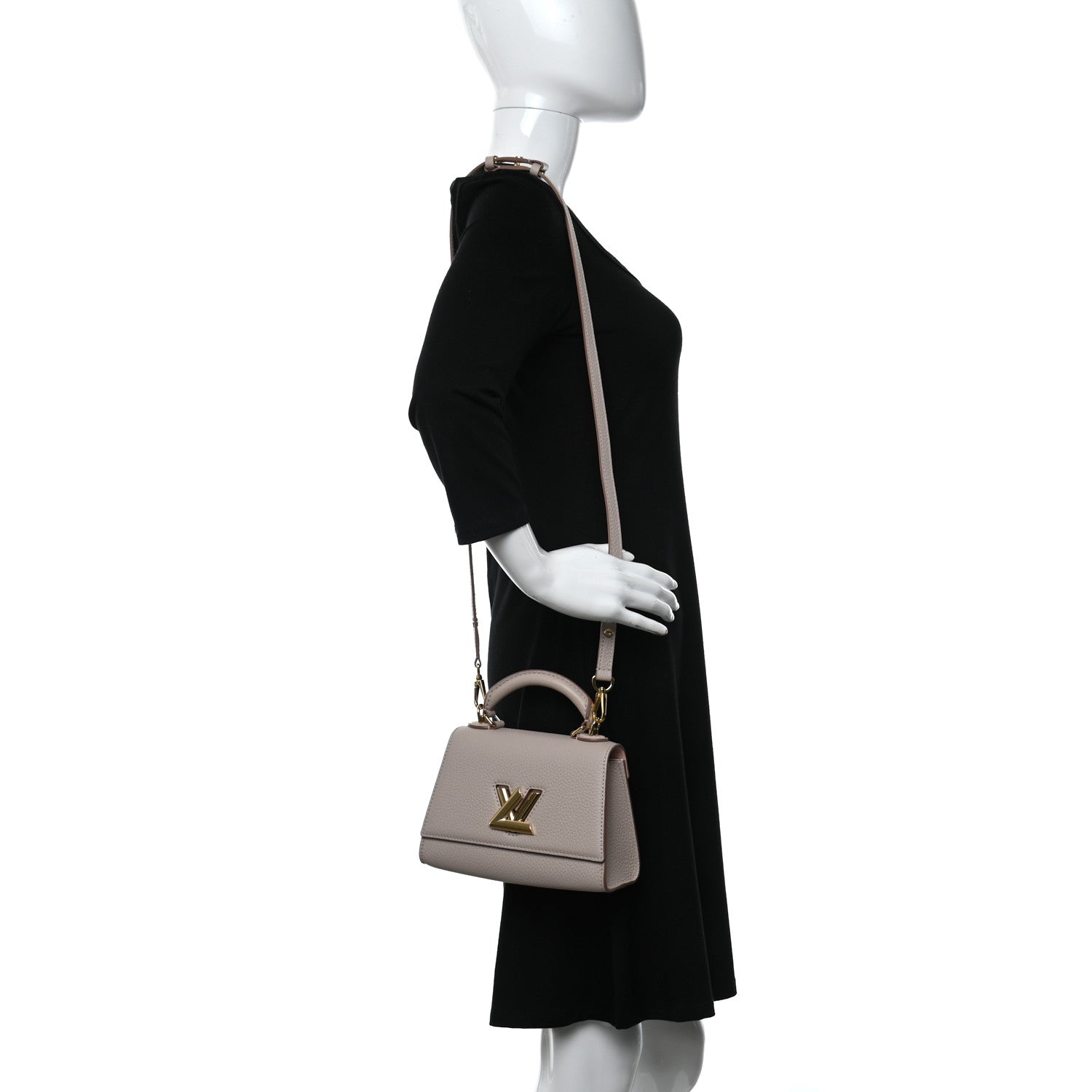 Louis Vuitton Taurillon Twist One Handle BB Greige 2 of 8