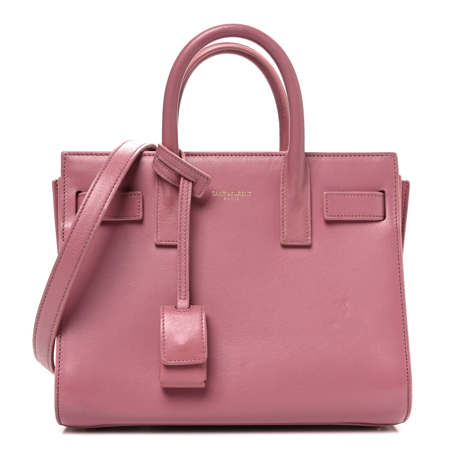 Saint Laurent Calfskin Nano Sac De Jour Rose Dark 1 of 9