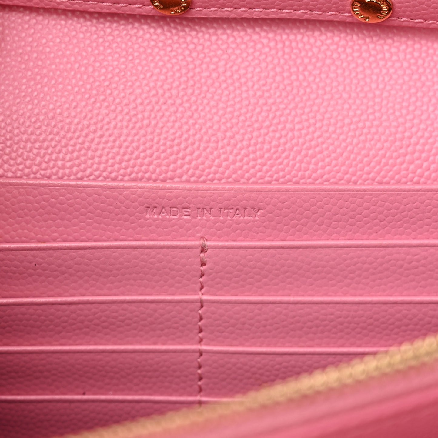 Grain De Poudre Matelasse Chevron Monogram Chain Wallet Indian Pink
