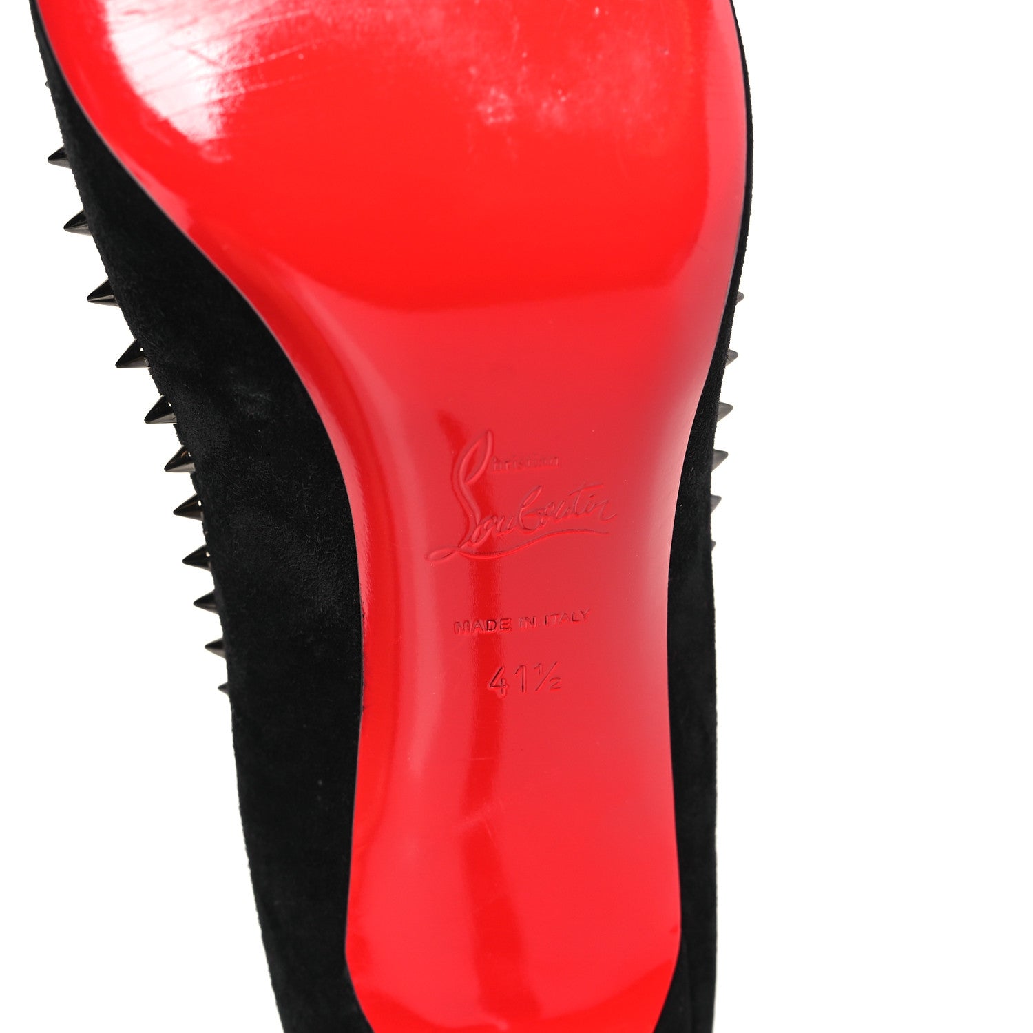 Christian Louboutin Veau Velours Anjalina 85 Pumps 41.5 Black Gun 7 of 9