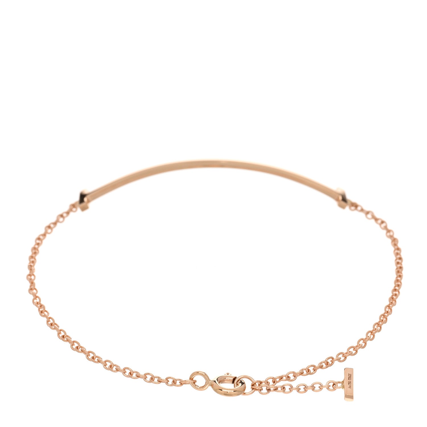 Tiffany 18K Rose Gold T Smile Bracelet 2 of 3