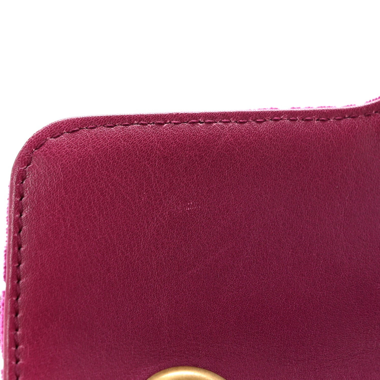 Gucci Velvet Matelasse Mini GG Marmont Shoulder Bag Fuchsia Violet Cyclamen 11 of 13