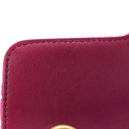 Gucci Velvet Matelasse Mini GG Marmont Shoulder Bag Fuchsia Violet Cyclamen 11 of 13