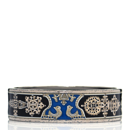 Hermes Enamel Printed Wide Birds Bracelet 65 3 of 5