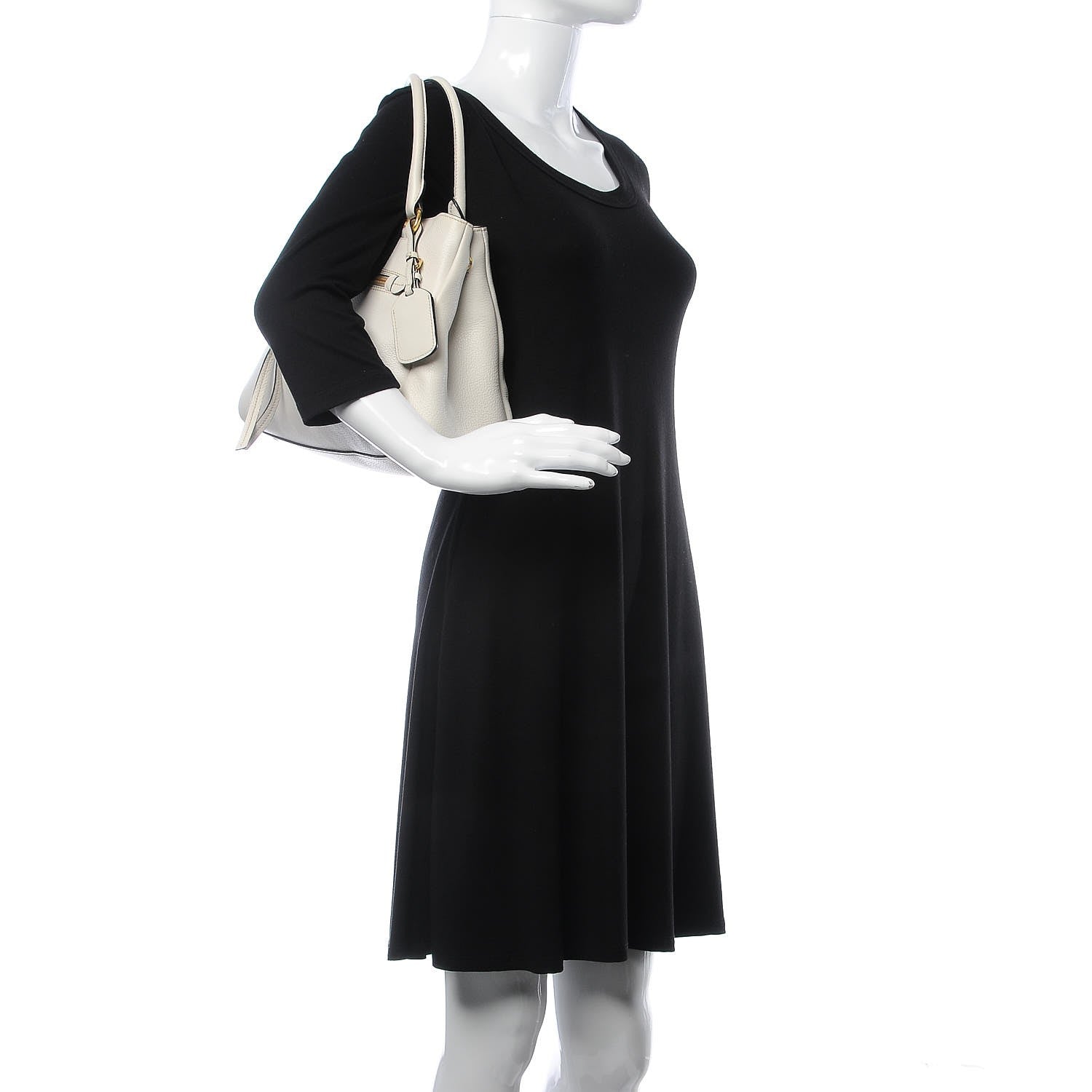 Prada Vitello Daino Top Handle Tote White 2 of 15