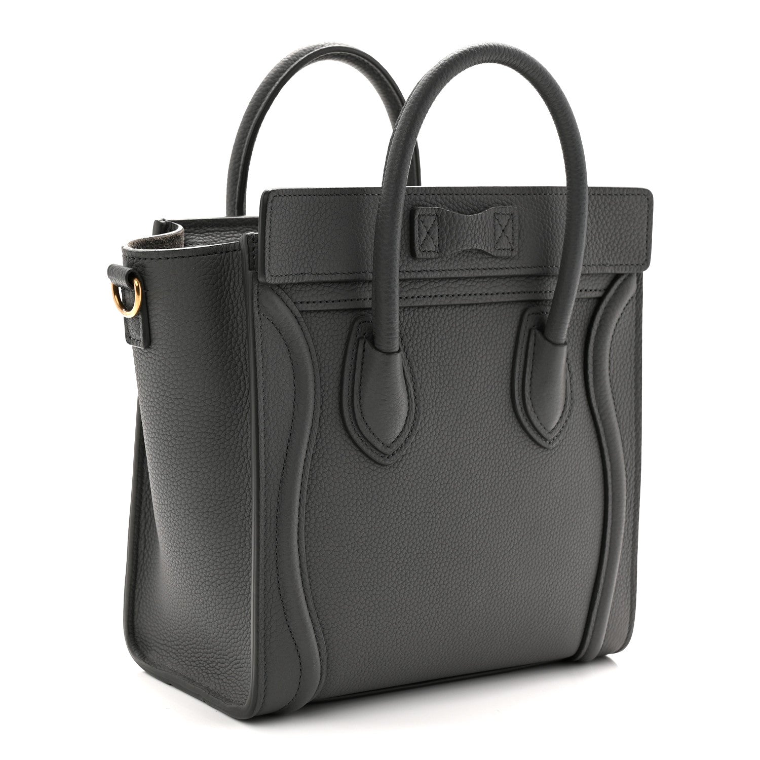 Celine Drummed Calfskin Nano Luggage Kohl 3 of 11