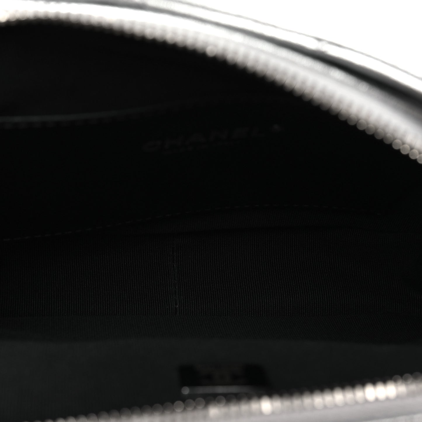 Metallic Lambskin Quilted Flap Backpack Silver