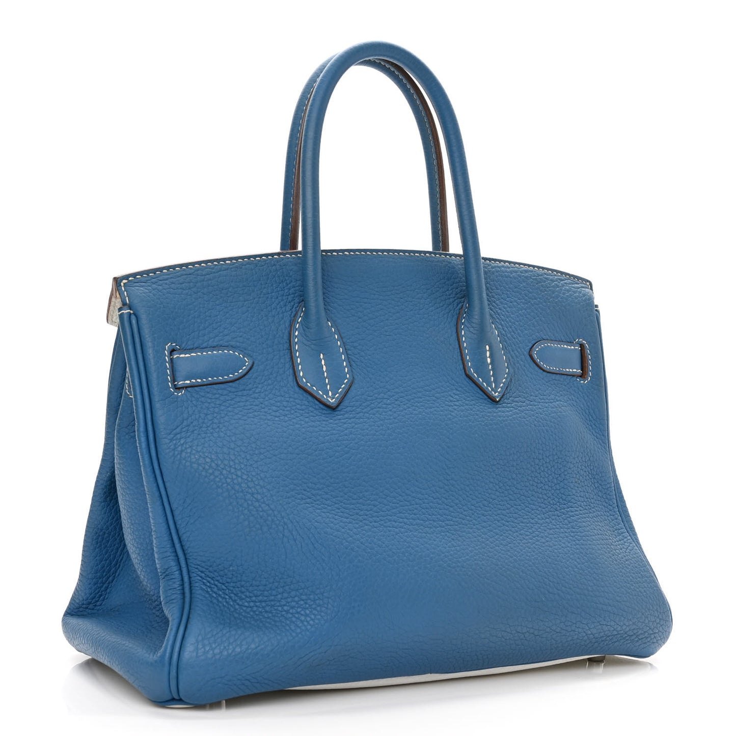 Taurillon Clemence Eclat Birkin 30 Mykonos White