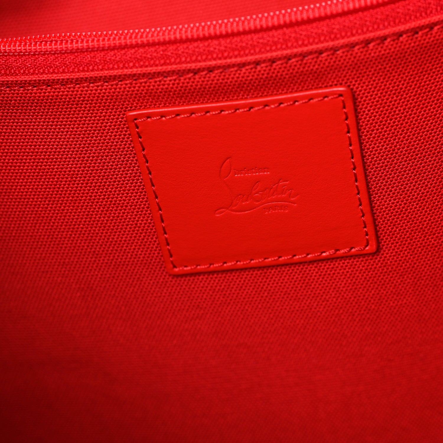 Christian Louboutin Linen Calfskin Extra Large Nastroloubi F.A.V.L. Tote Black 6 of 10