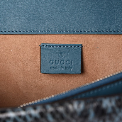 Gucci Snakeskin Blind For Love Embroidered Small Dionysus Shoulder Bag Ultramarine Multicolor 9 of 10