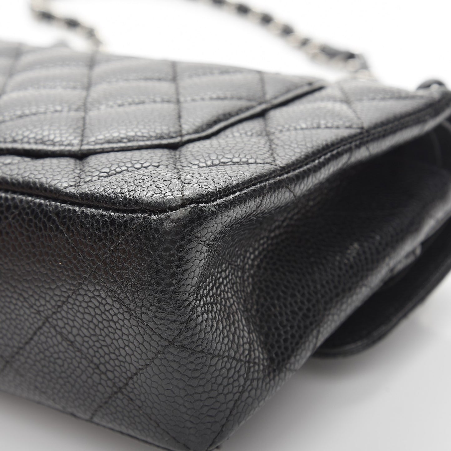 Caviar Quilted Small Double Flap Black