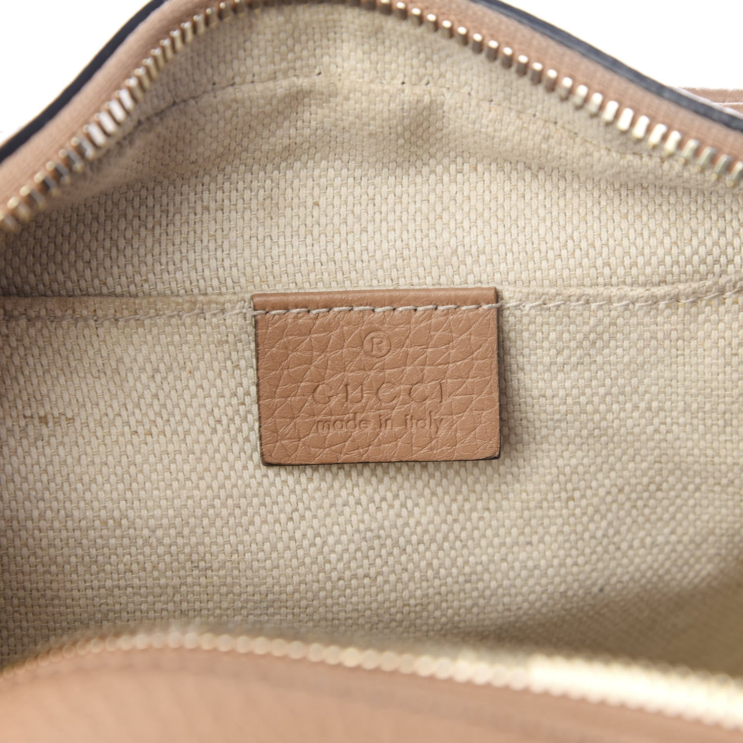 Gucci Pebbled Calfskin Small Soho Disco Bag Camelia 7 of 8