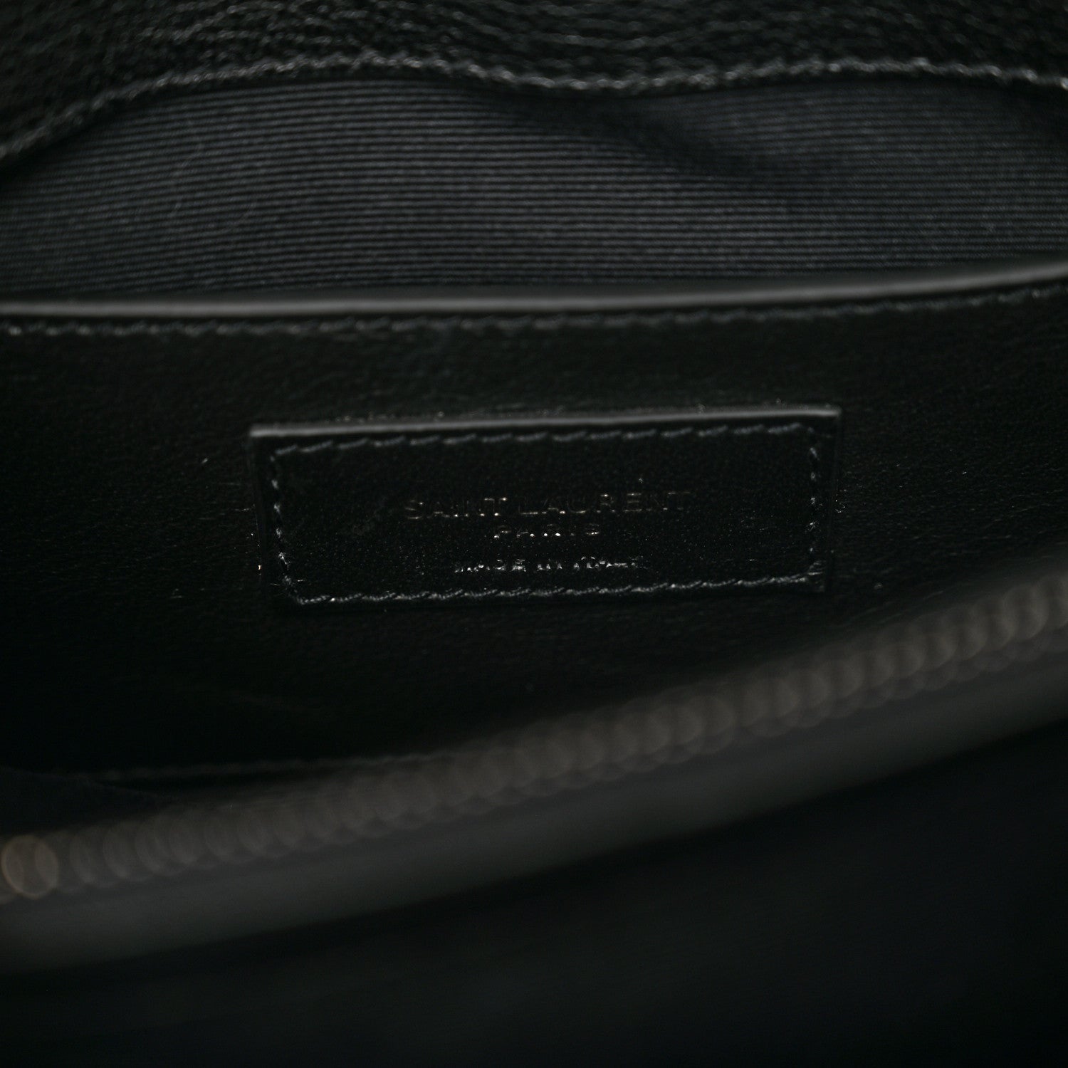 Saint Laurent Sheepskin Matelasse Chevron Monogram Medium College Bag Black 8 of 10