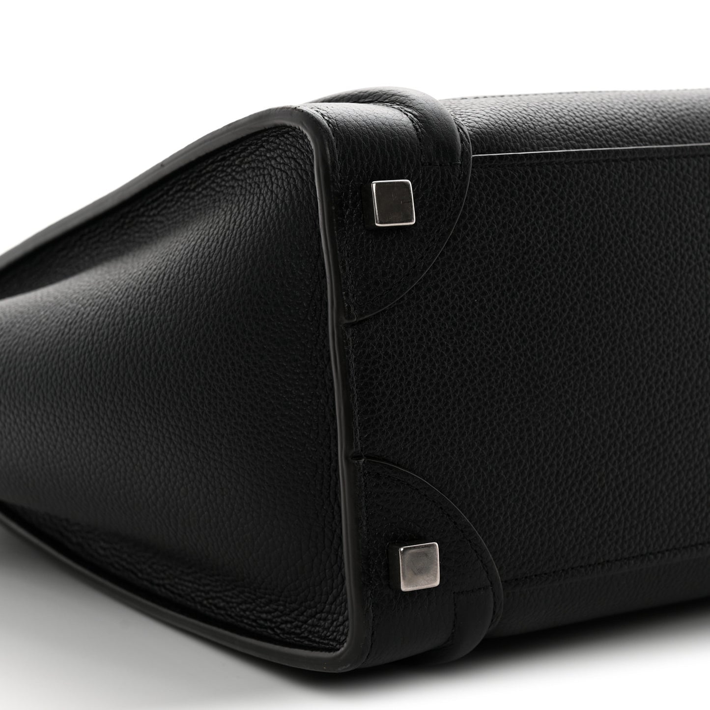 Drummed Calfskin Micro Luggage Black