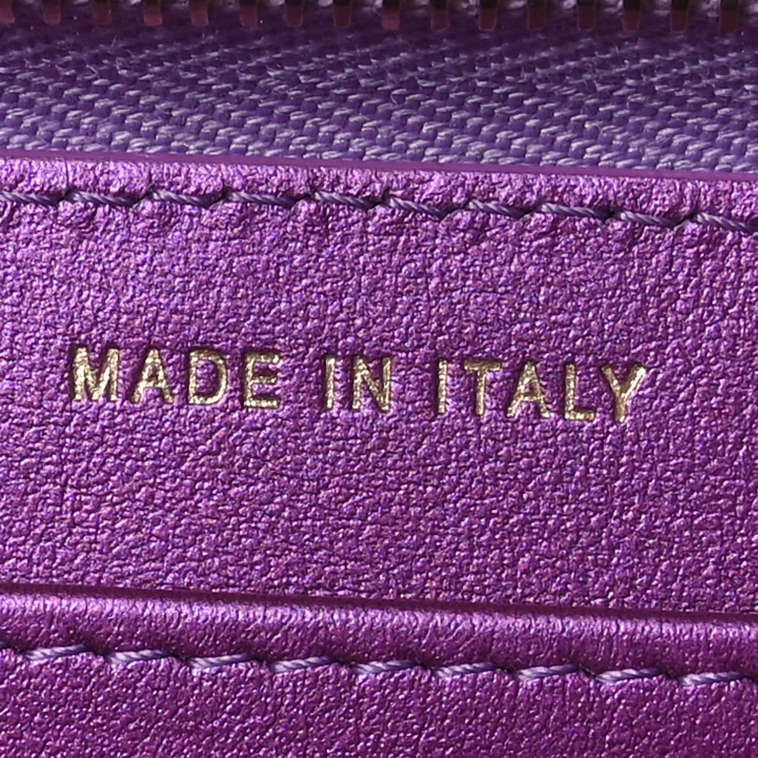 Chanel Iridescent Lambskin Quilted Large Gusset Zip Around Wallet Purple 7 of 9
