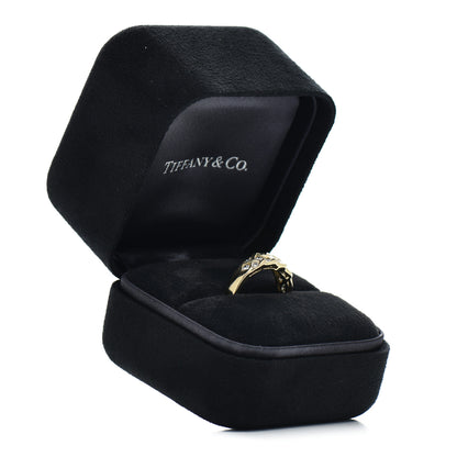 Tiffany 18K Yellow Gold Diamond Woven Band Ring 53 6.5 6 of 6