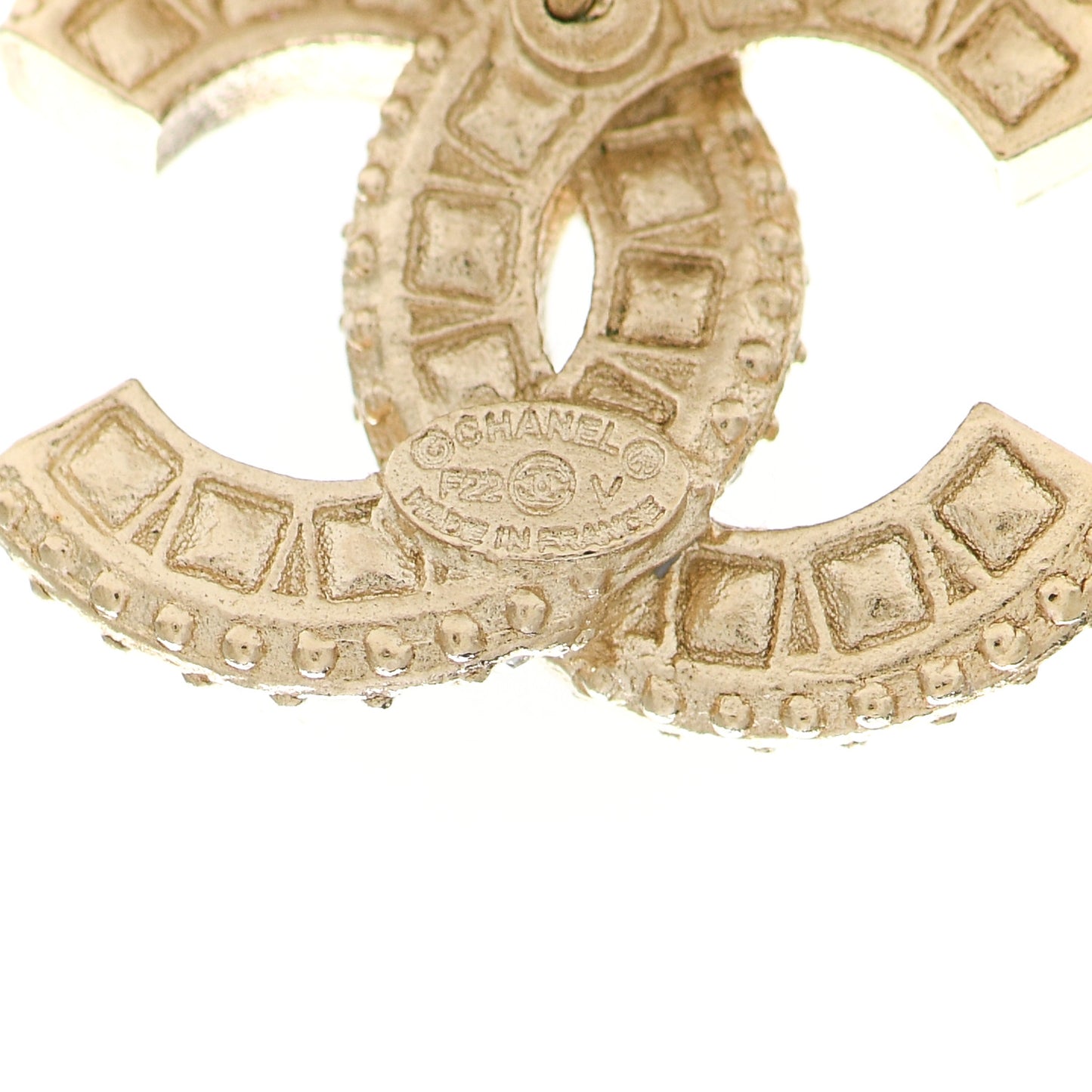Crystal Timeless CC Earrings Light Gold