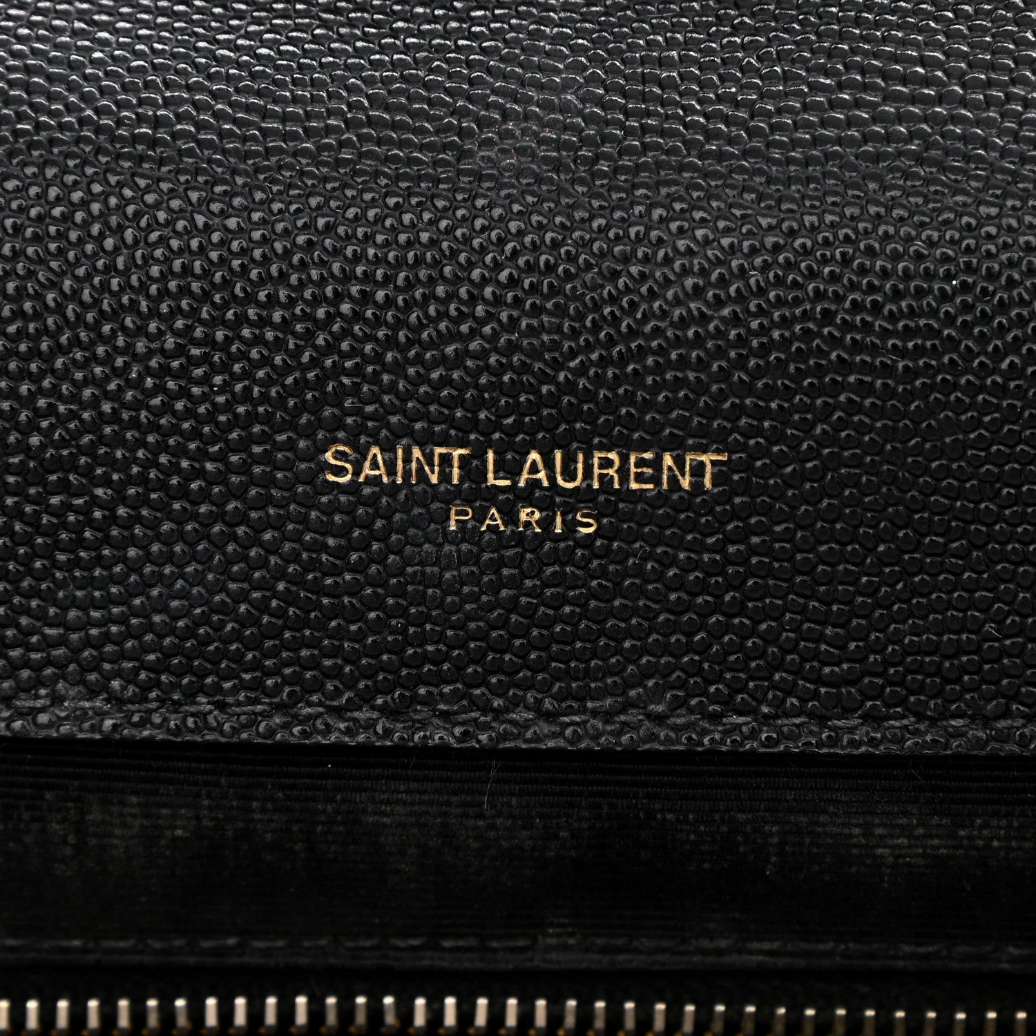Saint Laurent Grain De Poudre Textured Mixed Matelasse Large Triquilt Monogram Satchel Black 11 of 35