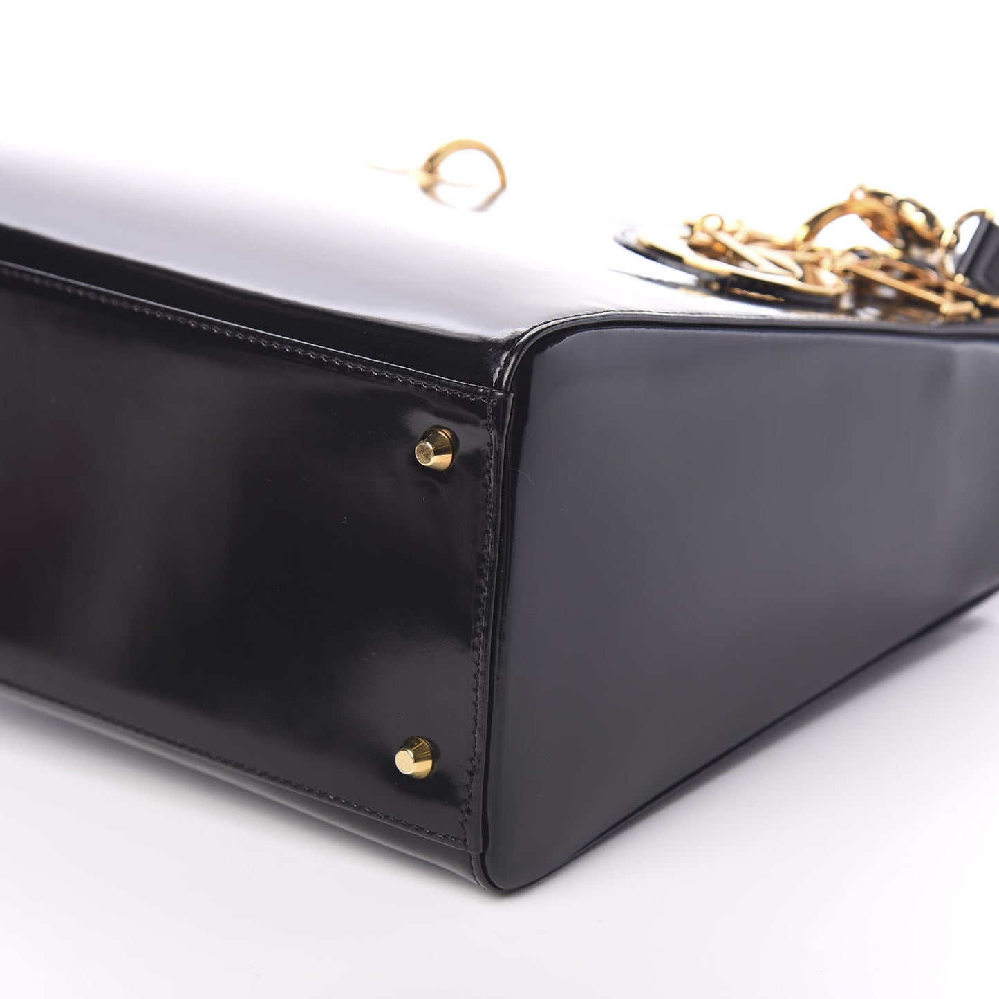 Patent Medium Lady Dior Black