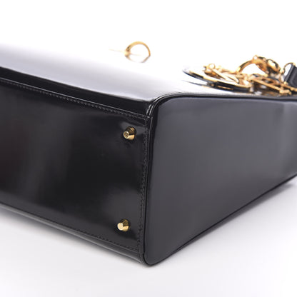 Christian Dior Patent Medium Lady Dior Black 8 of 9