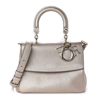 Christian Dior Metallic Bullcalf Small Be Dior Flap Pale Gold 1 of 10