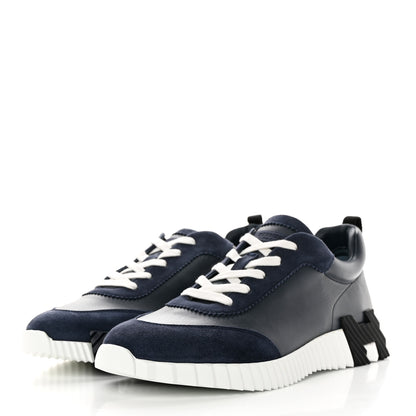 Hermes Calfskin Suede Goatskin Mens Bouncing Sneakers 42.5 3 of 9