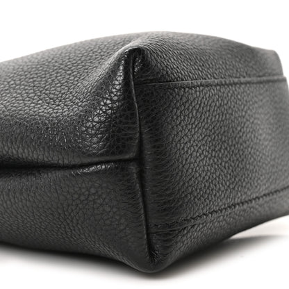 Salvatore Ferragamo Tumbled Calfskin Gancini Mini Bag Black 8 of 9