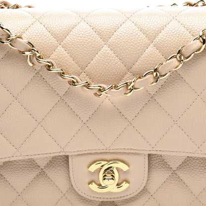 Chanel Caviar Quilted Medium Double Flap Beige Clair 9 of 9