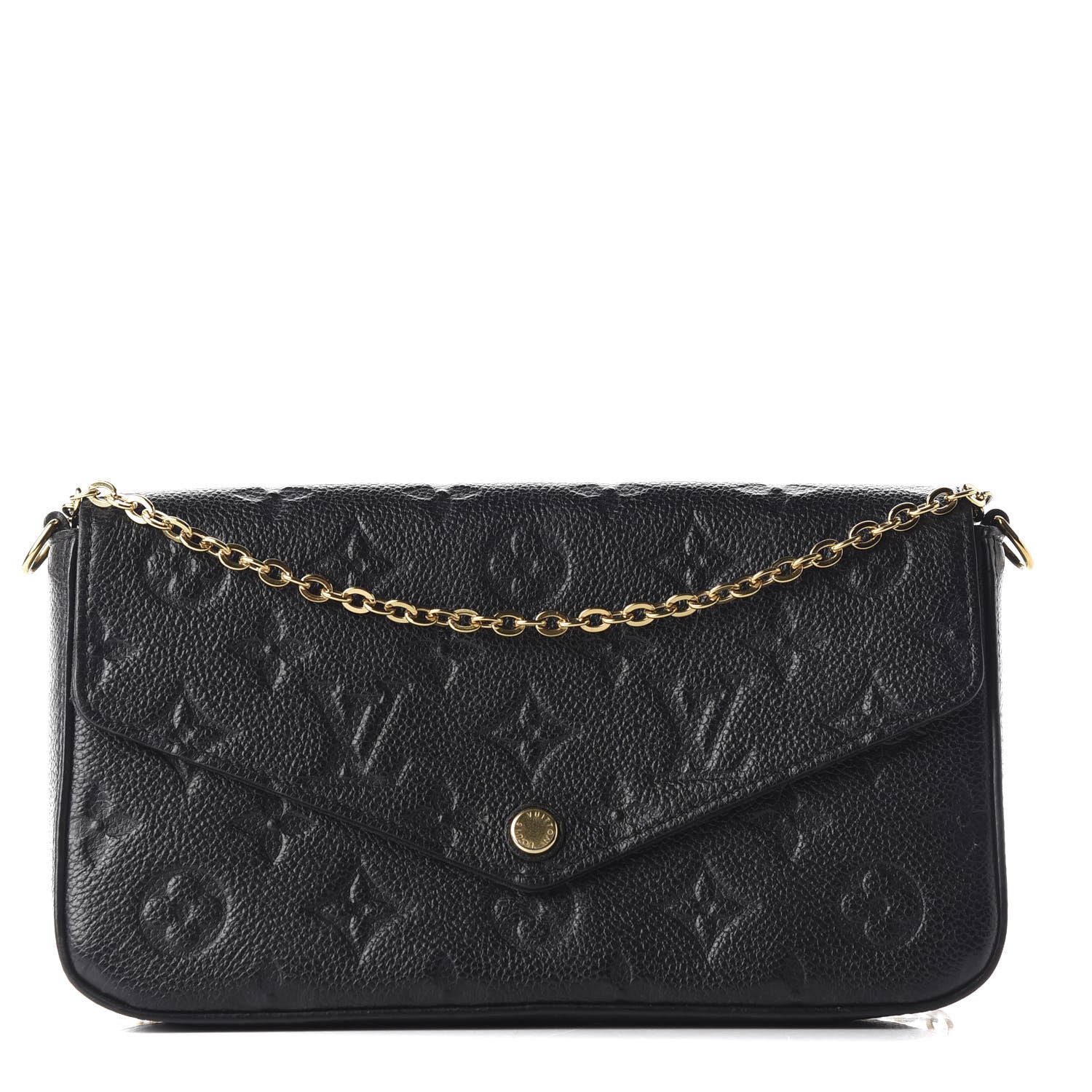 Louis Vuitton Empreinte Pochette Felicie Chain Wallet Black 1 of 9