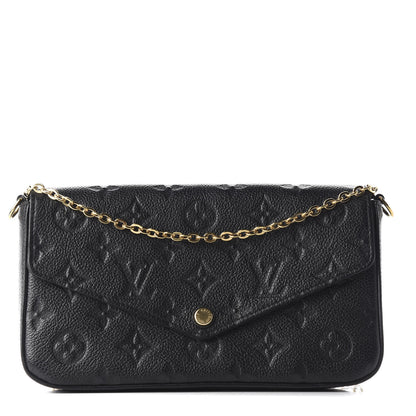 Louis Vuitton Empreinte Pochette Felicie Chain Wallet Black 1 of 9