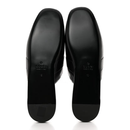 Gucci Goatskin Horsebit Men's Pericle Slippers 10 Black 8 of 9