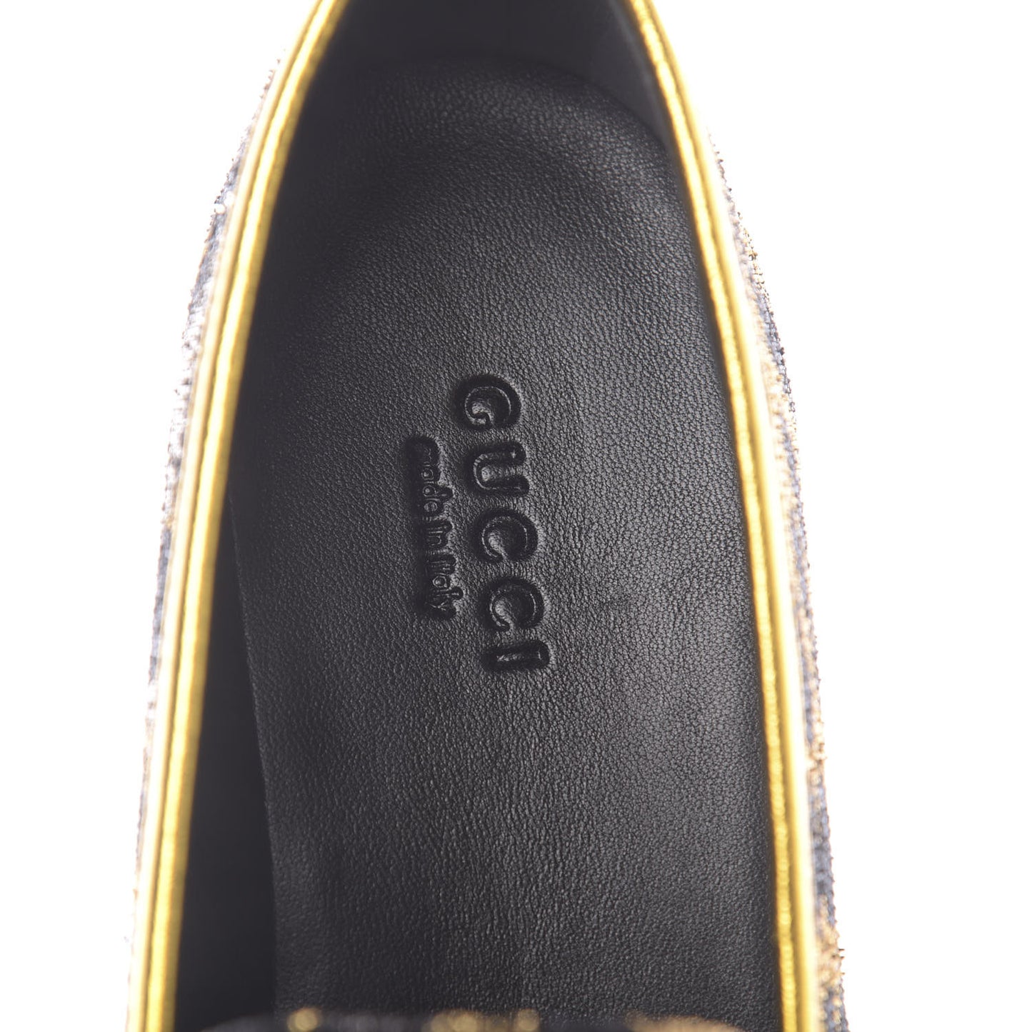 Jacquard Leopard Print Horsebit Womens Jordaan Loafers 36 Gold
