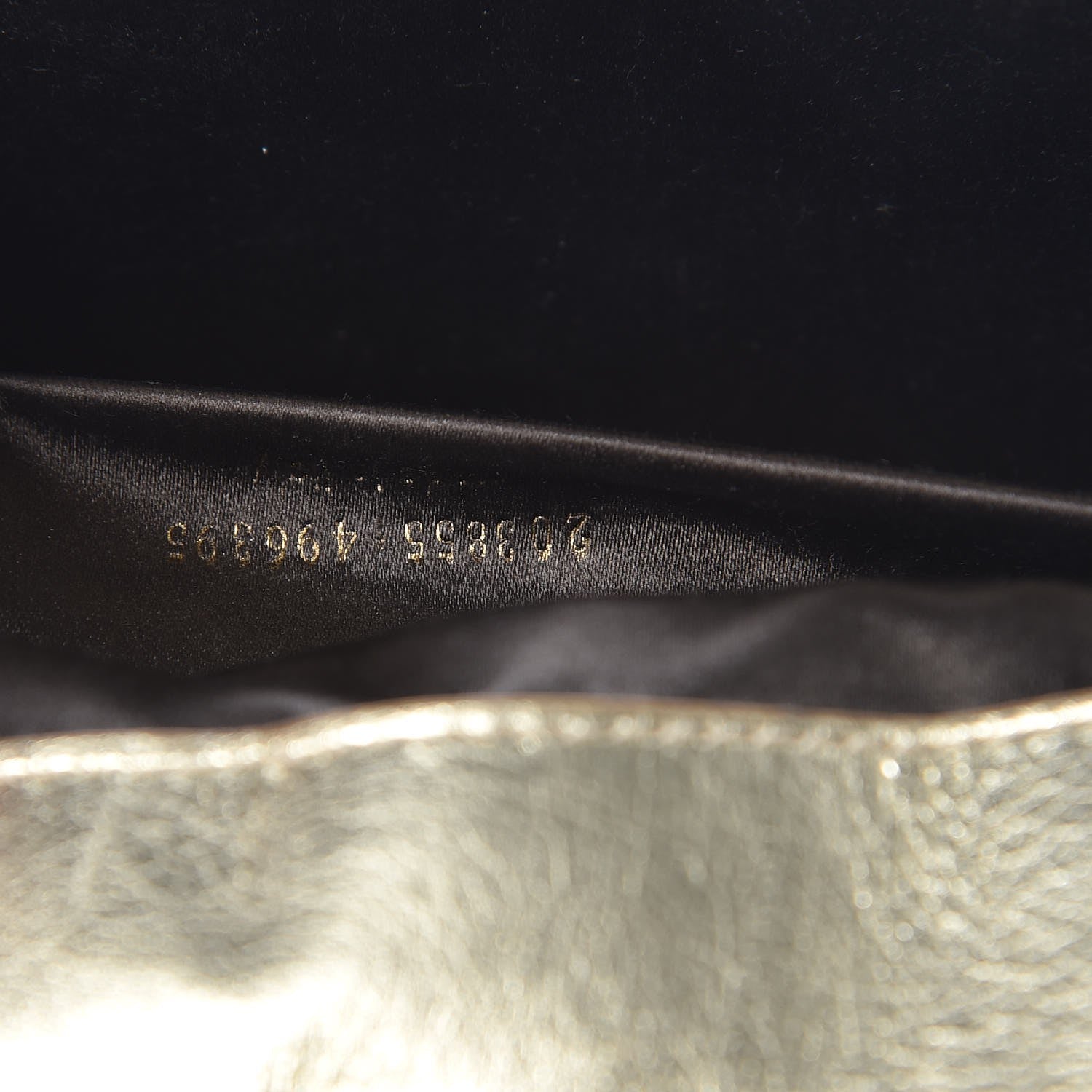 Saint Laurent Metallic Calfskin Monogram Large Belle De Jour Clutch Gold 7 of 8