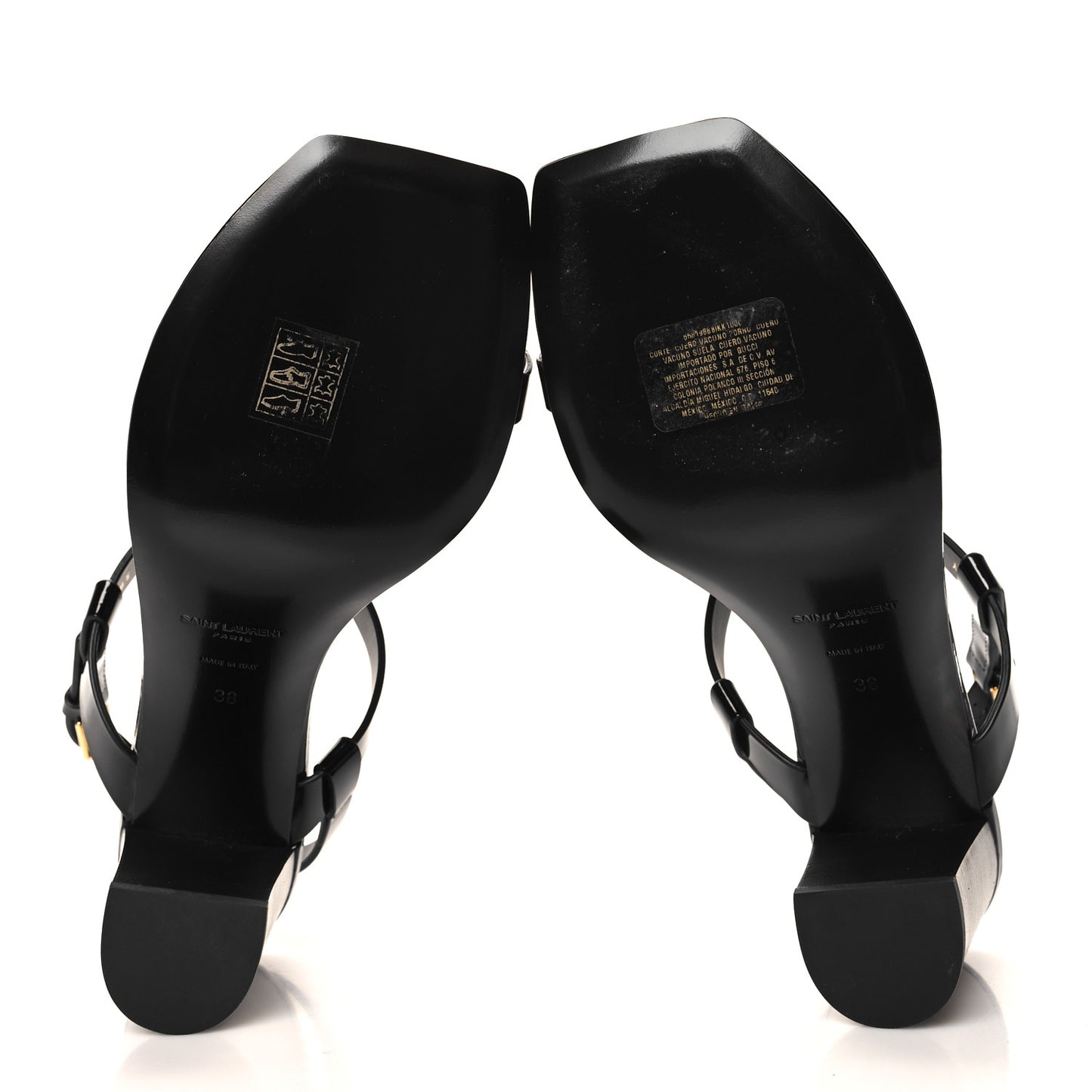 Calfskin Cassandra 75 Sandals 38 Black