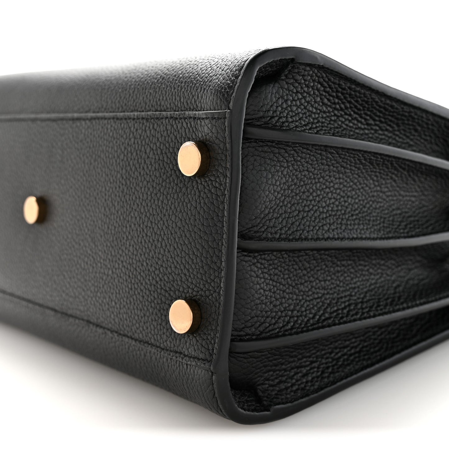Grained Calfskin Baby Sac De Jour Black