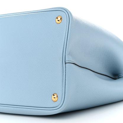 Prada Saffiano Cuir Medium Double Bag Astrale Blue 9 of 11